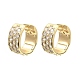 Brass with Cubic Zirconia Cuff Earrings(EJEW-K254-06G)-1