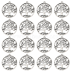 60Pcs Tibetan Style Alloy Pendants, Tree of Life, Antique Silver, 27x24.5x2.5mm, Hole: 1.4mm(TIBEP-SC0002-10)
