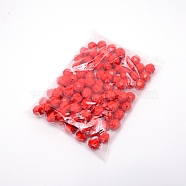 Opaque Acrylic Beads, Faceted, Round, Red, 20mm, Hole: 2mm, 100pcs/bag(SACR-WH0002-13)