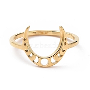304 Stainless Steel Moon Phase Finger Ring for Women, Golden, US Size 7 3/4(17.9mm)(RJEW-A006-07G)