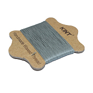 Waxed Nylon Cord, Gray, 0.65mm, about 21.87 yards(20m)/card(YC-E005-0.65mm-18)