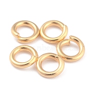 Rack Plating Brass Jump Rings, Open Jump Rings, Long-Lasting Plated, Real 24K Gold Plated, 5x1mm, 18 Gauge, Inner Diameter: 3mm(KK-O139-18N-G)