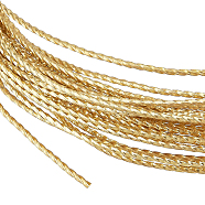 Brass Wires, Craft Wire, Twisted Rope Round, Raw(Unplated), 20 Gauge, 0.8mm, about 19.69 Feet(6m)/Roll(CWIR-WH0013-003A)