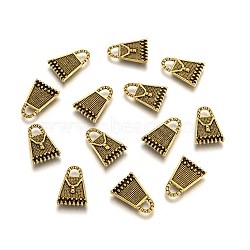 Tibetan Style Alloy Charms, Antique Golden, Lead Free & Nickel Free & Cadmium Free, 16.5mm long, 12mm wide, 2mm thick, hole: 3mm(X-GLF0208Y-NF)
