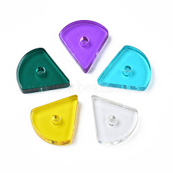 Transparent Acrylic Beads, Triangle, Mixed Color, 14.5x13.5x2.5~3mm, Hole: 1.8mm(BACR-N001-008)