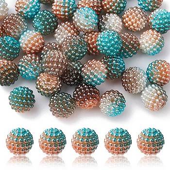 Imitation Pearl Acrylic Beads, Berry Beads, Combined Beads, Round, Camel, 12mm, Hole: 1mm