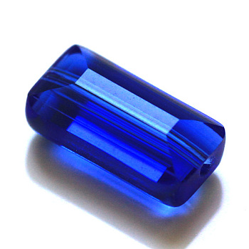 Imitation Austrian Crystal Beads, Grade AAA, Faceted, Rectangle, Blue, 10x15.5x7mm, Hole: 0.9~1mm