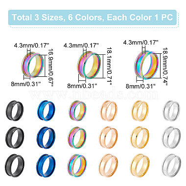 18Pcs 18 Styles 201 Stainless Steel Grooved Finger Ring Settings(STAS-UN0042-79)-3