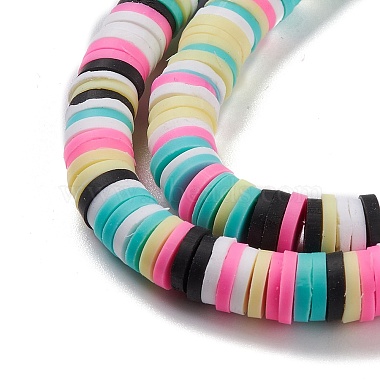 Handmade Polymer Clay Beads Strands(CLAY-R089-6mm-153)-3