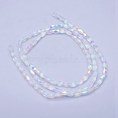 Electroplate Transparent Glass Beads Strands(EGLA-E046-C01)-2
