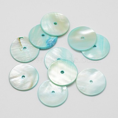 Perles de coquillage naturel teintées(X-SHEL-P004-06)-2