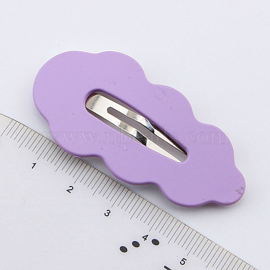 Lilac Plastic Snap Hair Clips