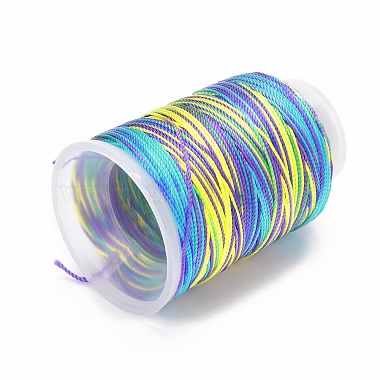 5 Rolls 12-Ply Segment Dyed Polyester Cords(WCOR-P001-01B-023)-2