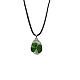 Teardrop Glass Pendant Necklaces with Cords(NZ2302-2)-1