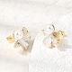 Brass Enamel Stud Earrings(KK-CBAB173-02C-G)-3