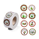 8 Patterns Christmas Round Dot Self Adhesive Paper Stickers Roll(DIY-A042-01B)-1