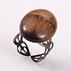 Antique Bronze Plated Mixed Adjustable Brass Gemstone Cuff Rings(RJEW-JR00165)-2