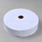 Non-Woven Fabric Cotton for DIY Crafts, Garment Accessories, White, 62x0.5mm, about 45m/roll(DIY-WH0656-38B)