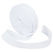 10M Polycotton Fold Over Ribbons, Flat, White, 3/4 inch(20mm), about 10.94 Yards(10m)/Bag(OCOR-BC0006-30A)