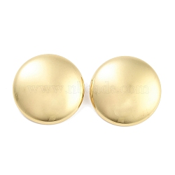 Flat Round 304 Stainless Steel Stud Earrings for Women, Real 18K Gold Plated, 33.8mm(EJEW-L283-101G)