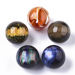 Resin Imitation Gemstone Display Decorations, Round, Mixed Color, 50mm(RESI-S387-019)