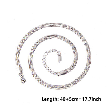 Non-Tarnish 5MM Unisex 304 Stainless Steel Snake Chains Necklaces