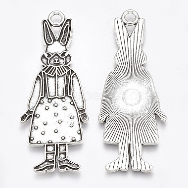 Antique Silver Rabbit Alloy Pendants