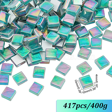 nbeads 400g regenbogenfarbene Glasmosaikfliesen(MOSA-NB0001-01A)-2