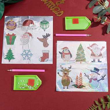 2 juego de 2 kits de pegatinas de pintura de diamante diy con tema navideño de estilo para niños(DIY-SZ0003-43)-3