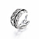 Bague de manchette ouverte en alliage de feuilles pour femmes(RJEW-T009-30AS)-1