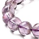 Natural Amethyst Round Beaded Stretch Bracelet(BJEW-B071-01B)-2