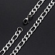 Men's 304 Stainless Steel Figaro Chain Necklaces(NJEW-T012-02-46-S)-1
