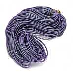 PVC Tubular Synthetic Rubber Cord, Hollow Pipe, with Glitter Powder, Mauve, 5.5mm, Hole: 2.5mm, about 54.68 yards(50m)/bundle(RCOR-T002-02A-02)