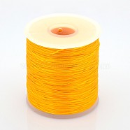 Flat Elastic Crystal String, Elastic Beading Thread, for Stretch Bracelet Making, Orange, 0.5mm, about 546.8 yards(500m)/roll(EW-J002-0.5mm-07)