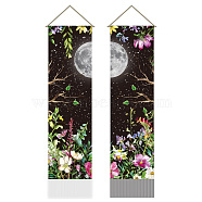 Polyester Wall Hanging Tapestry, for Bedroom Living Room Decoration, Rectangle, Moon, 1160x330mm, 2pcs/set(AJEW-WH0399-063)