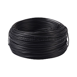 Yilisi 1 Roll Round Iron Wire, with Plastic-coated, Black, 1.2mm, about 87.5~109.3 yards(80~100m)/roll, 1 roll(FIND-YS0001-06B)