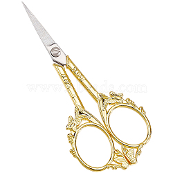 1Pc Stainless Steel Scissors, Embroidery Scissors, Sewing Tools, Golden, Butterfly, 119x50x5.5mm(SENE-SC0001-03C)