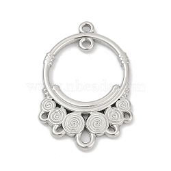 304 Stainless Steel Chandelier Component Links, Ring, Stainless Steel Color, 33.5x23.5x2.5mm, Hole: 1.6mm and 3.5x2mm(STAS-Q350-15P)