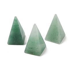 Natural Green Aventurine Pyramid Display Decorations, Figurine Home Decoration, Reiki Energy Stone for Healing, 16~26.5x16~20x16~20mm(G-L614-B02-01)