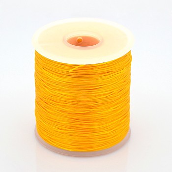 Flat Elastic Crystal String, Elastic Beading Thread, for Stretch Bracelet Making, Orange, 0.5mm, about 546.8 yards(500m)/roll
