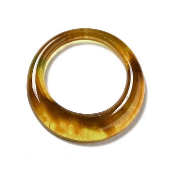 Resin Linking Ring, Round Ring, Coconut Brown, 35x5mm, Inner Diameter: 24mm