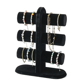 Velours Bracelet Display, T Bar Bracelet Display Stand, about 24.5cm wide, 10cm long, 33cm high