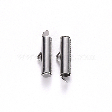 304 Stainless Steel Slide On End Clasp Tubes(X-STAS-S115-01F-P)-2