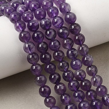 Natural Amethyst Beads Strands(X-G-S333-6mm-020)-5