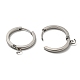 201 Stainless Steel Huggie Hoop Earrings Findings(STAS-A167-01H-P)-2