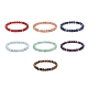 7Pcs 7 Style Natural Mixed Gemstone Round Beaded Stretch Bracelets Set(BJEW-JB08917)-1