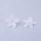 Clear Frosted Acrylic Flower Beads(X-PL594-11)-1