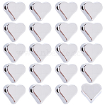 30Pcs Brass Beads, Heart, Real Platinum Plated, 5.5x6x3mm, Hole: 1.5mm(KK-BBC0022-37)