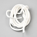 Nylon Elastic Cords, Flat, White, 5x2mm(OCOR-WH0082-421C-01)
