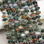 Natural Indian Agate Beads Strands, Nuggets with Separate Beads, 10x6x5mm, Hole: 0.8mm, about 55pcs/strand, 15.35''(39cm)(G-RM250109-A15)
